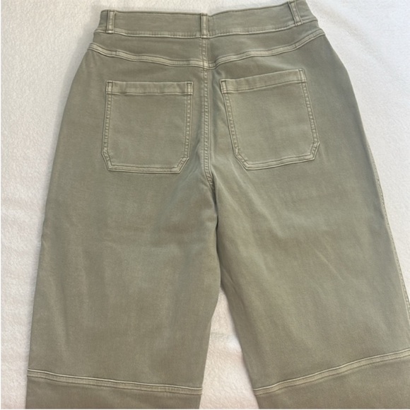 SPANX Medium Tall Pants Stretch Twill Straight Leg Pant in Olive Oil green NWT - Picture 2 of 11